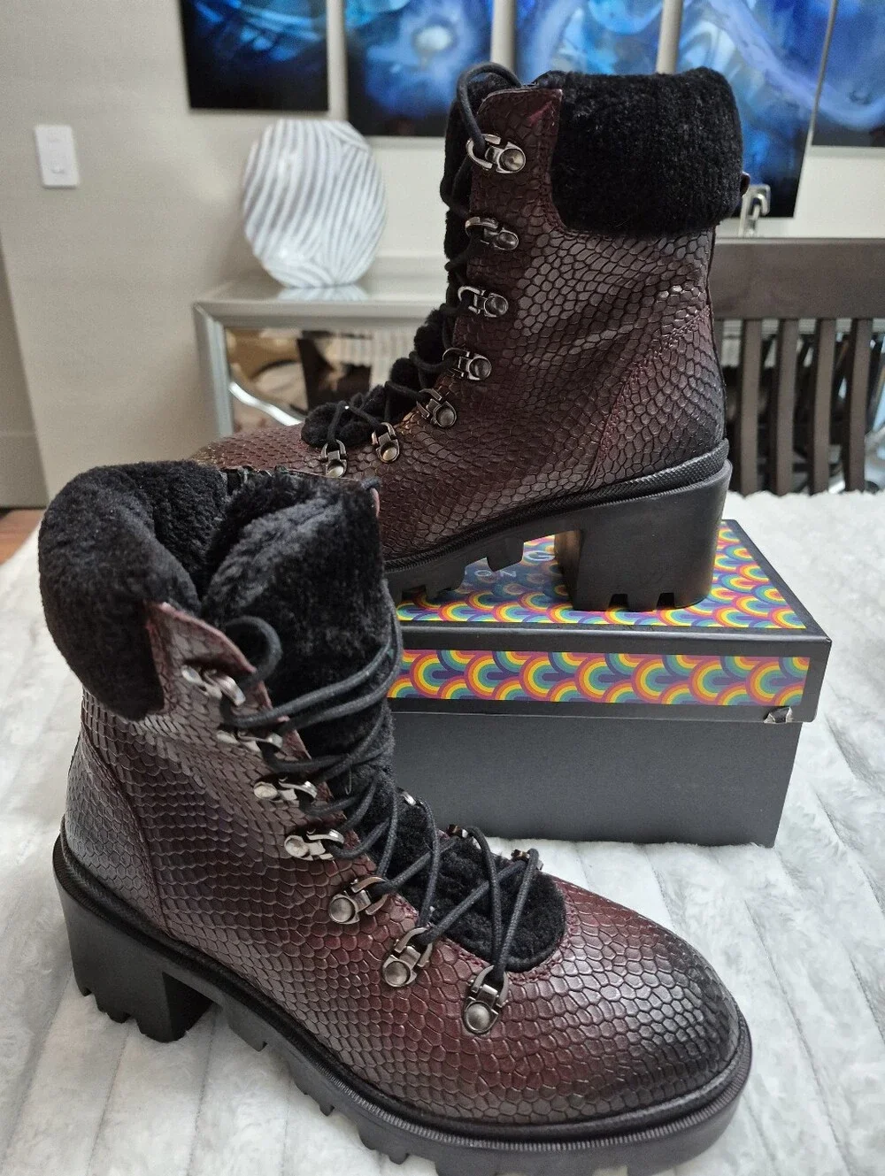 Vintage Foundry Co Regina Women's Sz 8 M Leather Boots $190